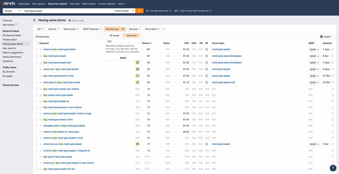 transactional search intent in ahrefs keyword explorer transactional search intent in ahrefs for baton rouge search engine optimization