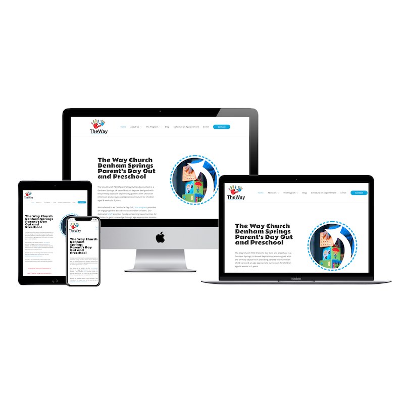 the way pdo preschool website redesign denham springs