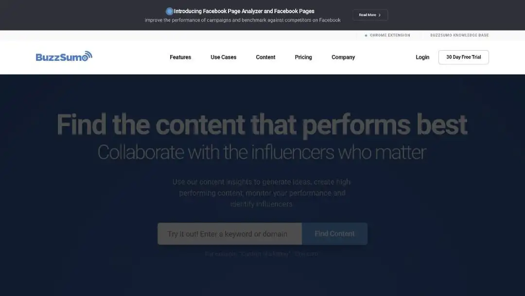 buzzsumo digital marketing tool for dentists