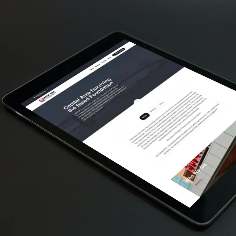 capital area surviving bleed foundation website screenshot
